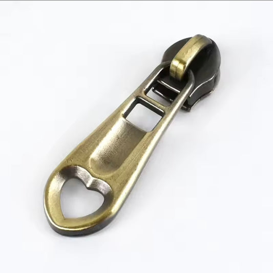 Bronze Heart zipper